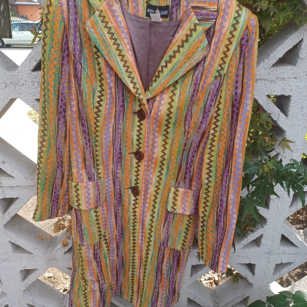 Connie's Moonlight Multi-Colored Zigzaged Stripe … - image 1